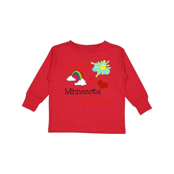 Inktastic Someone in Minnesota Loves Me Boys or Girls Long Sleeve Toddler T-Shirt