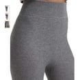 thumbnail image 2 of HUE Legging Capri Réversible en Tissu Éponge Français Taille Ultra Haute pour Femme, Charbon Chiné, Très Grand, 2 of 2