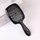thumbnail image 4 of 1pc Square Hollow Comb, Grid Comb Colored Splicing Massage Comb Fluffy Styling Smooth Hair Comb Black Handle + Blue, 4 of 5