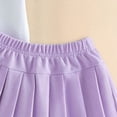 thumbnail image 5 of Xyant Toddler Girl Sports Outfit Short Sleeve Lapel Tops Tennis Mini A Line Skirt Little Girl Casual Cute 2 Pcs Clothes Set (Purple,2-3 Years), 5 of 7