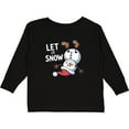 thumbnail image 3 of Inktastic Let It Snow Christmas Snowman Boys or Girls Long Sleeve Toddler T-Shirt, 3 of 5