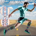 thumbnail image 3 of 3 pairs Compression Stockings Women Men 15-20 mmHg Medical Compression Socks for Flight，Running(style 2 S/M), 3 of 4