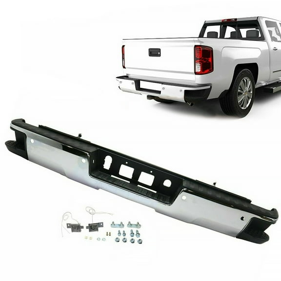 LABLT Rear Bumper Assembly Replacement for 2014-2018 Chevy Silverado GMC Sierra 1500/2019 Chevy Silverado Legacy 2019 GMC Sierra