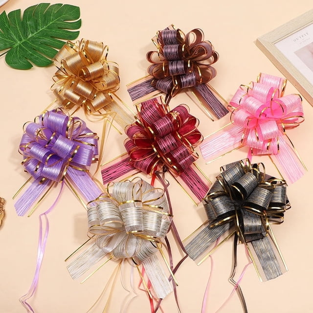 Cinta de flores de corteza para embalaje de regalo de Navidad con forma de bola tridimensional con patrón de árbol grande