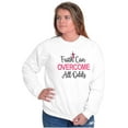 thumbnail image 5 of Breast Cancer Ribbon Christian Faith Women Crewneck Sweatshirt Brisco Brands X, 5 of 6