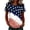 Blue, variant on 250 Anniversary Usa Shirt Summer Tops for Women Graphic Tees Stylish Printed Short Sleeve Round Neck Comfortable Casual Daily Everyday Wear