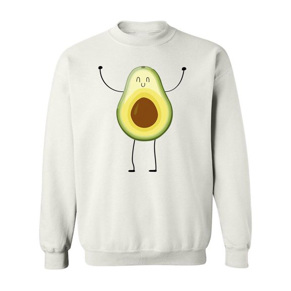 Smiley Face Avocado Sweatshirt Men -Image by Shutterstock, Male Small