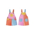 thumbnail image 2 of Argulvti Kids Girls Boys Overall Shorts, Cute Contrast Color Summer Jumpsuit with Pockets, 2 of 9