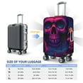 thumbnail image 6 of Haiem Purple-Red Skull Luggage Cover Printed Suitcase Covers for Luggage Elastic Washable Suitcase Protector Fits 18-32 Inch Luggage-Small, 6 of 9