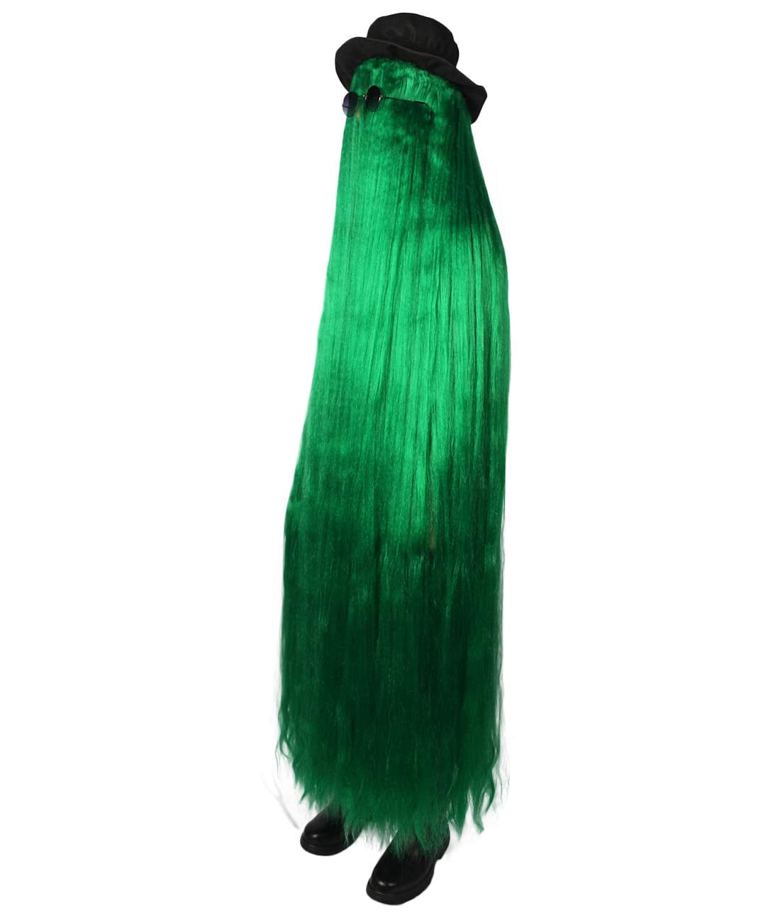 HPO Adult Unisex Cousin Itt Dapper Creature Halloween Costume Wig, Soft Synthetic Fiber, Green