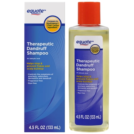 Equate Dandruff Therapeutic Shampoo with Salicylic Acid, 4.5 fl oz