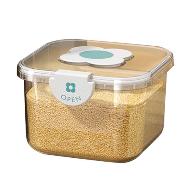 Contenedor de arroz Caja hermética de almacenamiento de alimentos de grano transparente con tapa para cocina casera transparente 5 kg / 11,02 lb