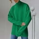 thumbnail image 1 of Suéter de cuello alto para mujer, moda informal, suéter de manga larga con cuello redondo, suéter para mujer, 1 of 7