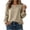 *Khaki, variant on ClodeEU Women's Crew Neck Long Sleeve Side Button Split Tops,Casual Loose Solid Color Pullover Shirts ,Women's Plus L
