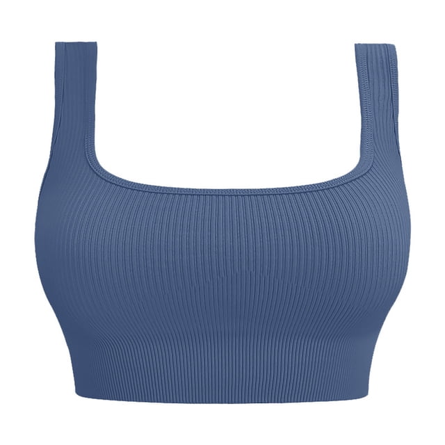 Cathalem Women'sTank Tops Loose Fit Workout Cute Racerback Cropped Tank Tops Summer Clothes,Navy S