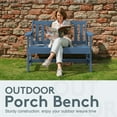 thumbnail image 4 of SERWALL Outdoor Bench for 2-Person, Weather-Resistant HDPE with Aluminum Reinforcement, Supports 660 lbs, Comfortable Seating for Patio, Garden, and Porch, Navy, 4 of 8
