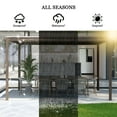 thumbnail image 4 of Mondawe 10'x13' Louvered Pergola, Outdoor Aluminum Pergola with Adjustable Rainproof Roof for Porch ,Deck, Patio, Garden, Brown, 4 of 10