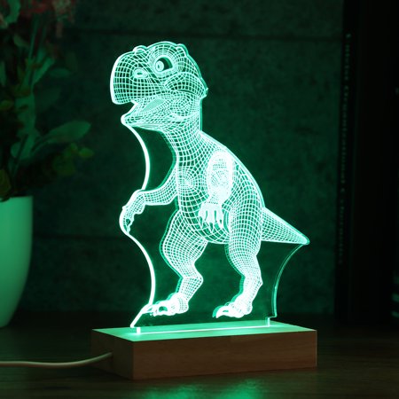 Red Blue Green Warm White Fashion Creative Color Changing Usb 3d Dinosaur Led Night Light Desk Table Lamp Bedside Lamp Kids Gift Home Decoration Walmart Canada