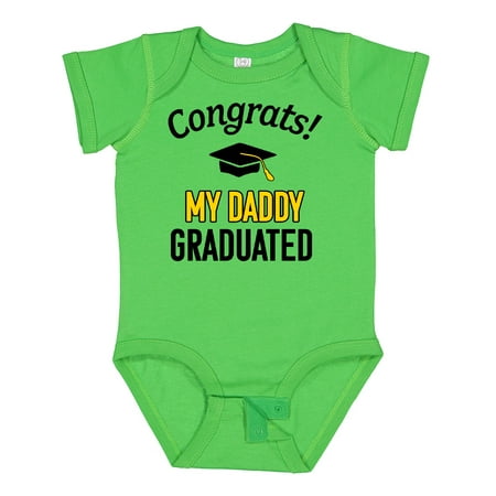 

Inktastic Congrats! My Daddy Graduated with Cap Gift Baby Boy or Baby Girl Bodysuit