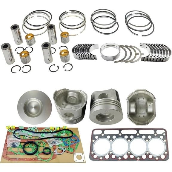 V1902 DI Engine Overhaul Rebuild Kit (No cylinder liner and valve) for Kubota V1902 DI Engine R400 Utility Tractor for New Holland Skid-Steer Loader L555 L553 Combustion Chamber 45mm