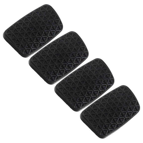 LOLIPPYY 4-Pack Black Rubber Car Brake Pedal Covers Non- Replacement Foot Pedal Pads