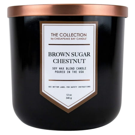 12oz Glass Jar 2-Wick Candle Brown Sugar Chestnut - The Collection By Chesapeake Bay Candle