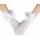 thumbnail image 3 of Guantes de boda nupciales con volantes en la muñeca elegantes de encaje con lazo de fiesta para mujer, 3 of 5