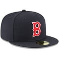 thumbnail image 3 of Men's New Era Navy Boston Red Sox Cooperstown Collection Wool 59FIFTY Fitted Hat, 3 of 6