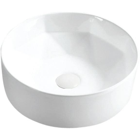 Karran Usa Vc-421 Valera 16" Circular Vitreous China Vessel Bathroom Sink - White
