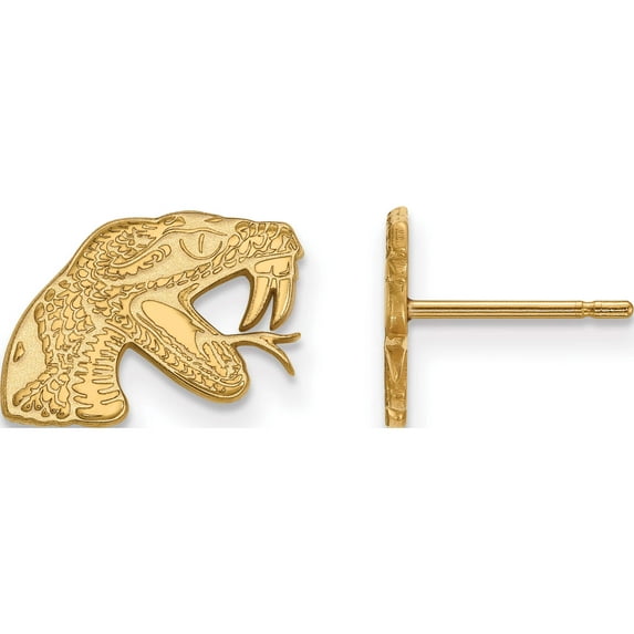 Ss/Gold Plated Sterling Silver With Gp Logoart Florida A&M University Xs Post Earrings (9 X 12) Made In United States gp007fam