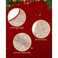 thumbnail image 6 of Red Floral Christmas Tree Skirt 36 Inches Large Christmas Skirt Tree, Modern Vintage Flowers Pastoral Botanical Tree Skirt Christmas Decorations for Fireplace Party Holidays Indoor Outdoor, 6 of 7