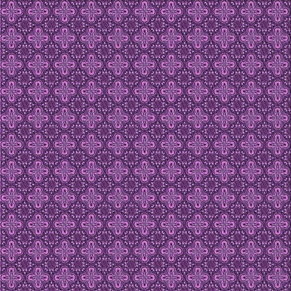 Ahgly Company Indoor Square Patterned Tyrian Purple Area Rugs, 5' Square