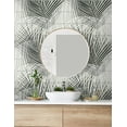 thumbnail image 7 of Lillian August  Palm Tile Peel and Stick Wallpaper 27 in. W x 18 ft. L - Ebony & Fieldstone, 7 of 7