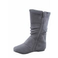 thumbnail image 2 of Data- 80k Youth Girl's Kid's Zipper Flat Heel Round Toe Buckle Causal Boot Shoes, 2 of 2