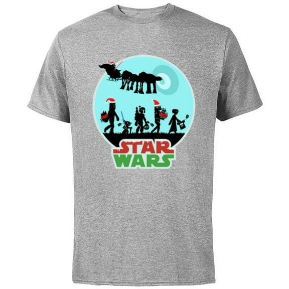 Star Wars Characters Holiday Gifts Death Star - Short Sleeve Cotton T-Shirt for Adults -Customized-Athletic Heather