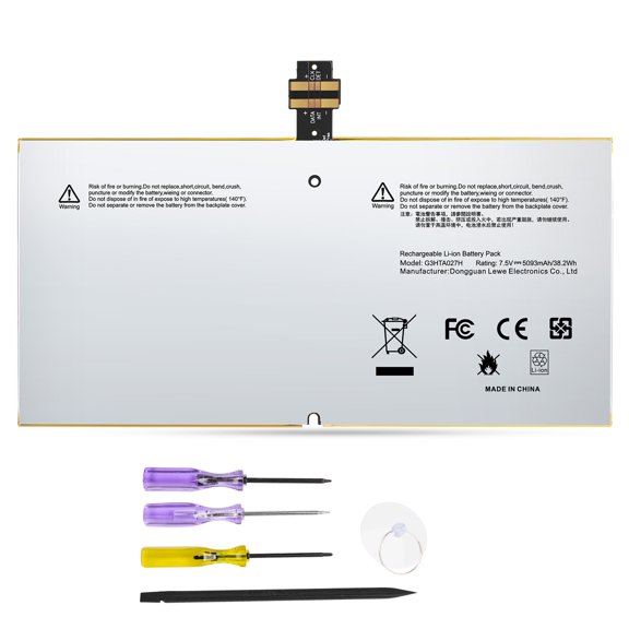G3HTA027H DYNR01 Laptop Battery for Microsoft Surface Pro4 Pro 4 1724 12.3 inch Tablet DYNRO1 G3HTA026H G3HTA027H 7.5V 38.2Wh 5093mAh