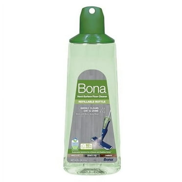 Bona Multi-Surface Hard Floor Cleaner Spray Mop Cartridge - 34 fl oz - Unscented - Refillable - Residue-Free Floor Cleaning Solution for Bona Spray Mops - Stone, Tile, Laminate, and Vinyl Floors