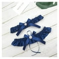 thumbnail image 4 of Satin Rhinestone Bow Garter Set. For Women (Wedding, Prom)., 4 of 7