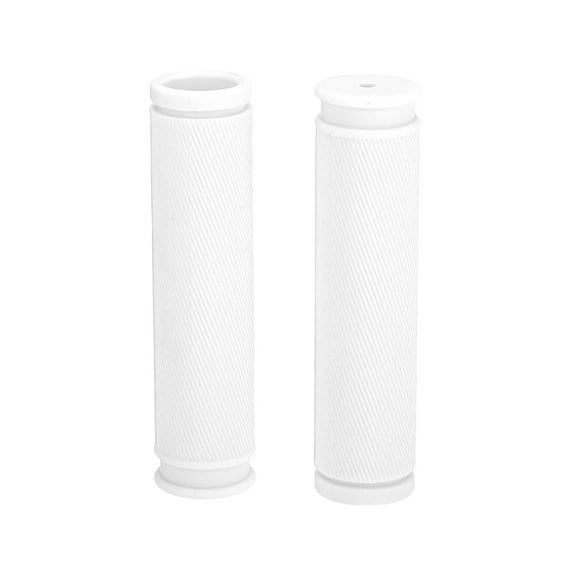 Unique Bargains Bike Handlebar Grips Covers 125mm Long Lightweight Bicycle End Grip Protector White 1 Pair