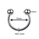 thumbnail image 1 of 1PC titanio acero negro sin costuras con bisagras nariz aro tabique Clicker Piercings labio Labret anillo oreja cartílago Tragus joyería Sexy Tan Jianjun unisex, 1 of 2