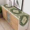 thumbnail image 4 of Vintage Ethnic Floral Table Runner 60 Inches Long Retro Green Classical Bohemian Style Table Runners for Dining Room Tabletop Dresser Scarf Home Party Banquet Wedding Holiday Decoration, 4 of 9