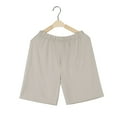 thumbnail image 6 of MRULIC pants for women Women's Casual Oversized Two Piece Outfits Short Sleeve Split Tops Shorts Set Women's Shorts Suit Coffee + S, 6 of 9