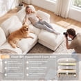 thumbnail image 4 of Aoowow 72.4'' 2 Seater Cloud Sofa, U-Shaped Chenille Modular Couch with Deep Seat, Soft Loveseat for Living Room, Apartment, Beige, 4 of 11