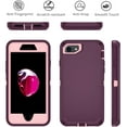 thumbnail image 2 of Étui pour iPhone X/TP, Protection Robuste 3 Couches Antichoc Étui Rigide Anti-Poussière/chute Intégrale Durable Anti-Empreintes Digitales avec Protection Port, Violet et Rose, 2 of 4