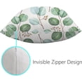 thumbnail image 3 of GZHJMY Decorative Throw Pillow Covers Set of 2, Eucalyptus Leaves Branches Soft Pillow Cases, Square Cushion Cases Pillowcases for Sofa Bed Couch Car Home 18"x18" Home Decor, 3 of 5