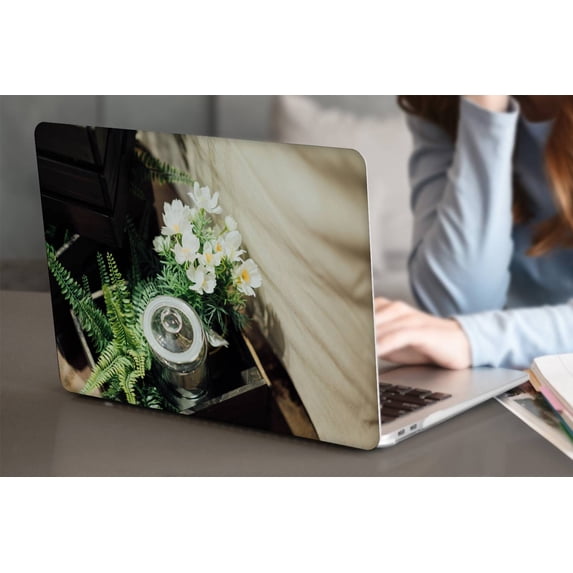 KSK KAISHEK Plastic Hard Shell Compatible with 2010/2013/2014-2017 Released Old Version MacBook Air 13" No Touch + Black Keyboard Cover Model: A1369 A1466 Flower 1456