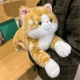 thumbnail image 6 of White Orange Cat Simulation Plush Toy, Chubby Feline Design - Soft Plushy Material, Realistic Cat Shape, Comforting Cuddle Companion - Gift for Boys and Girls, Bedroom Decor, Cuddling Accessory, 6 of 6