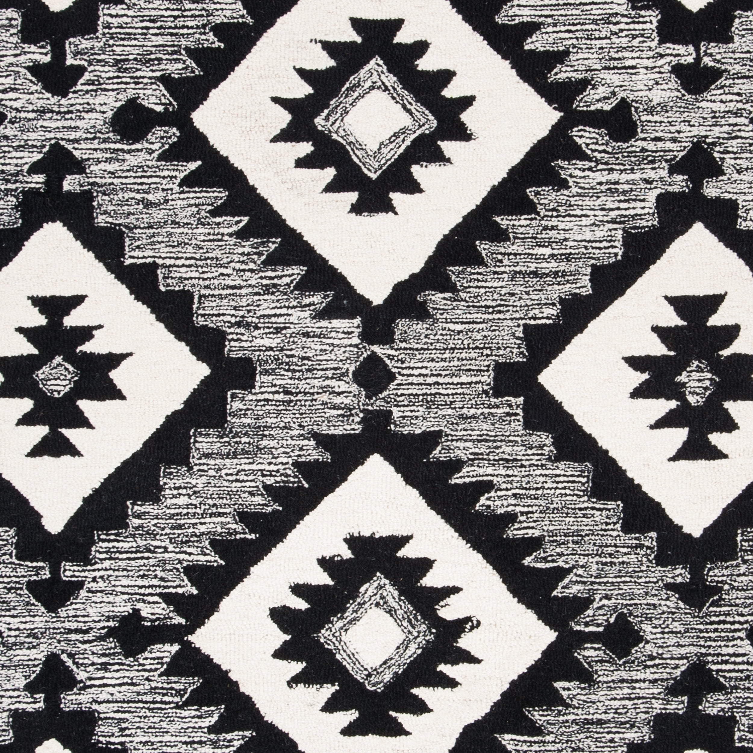 SAFAVIEH Aspen Michaelangelo Southwestern Wool Area Rug, Charcoal/Black, 6' x 9'