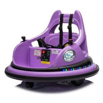 12V ride on bumper car for kids,electric car for kids with Remote Control, LED Lights, Bluetooth & 360 Degree Spin, Vehicle body with anti-collision padding Five-point Safety Belt
