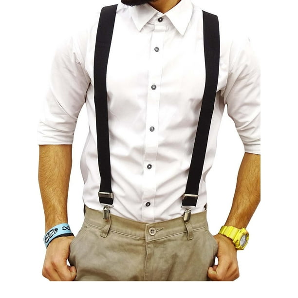 FANNYC Men Suspender YBack Shape Suspenders Adjustable Straight Clip